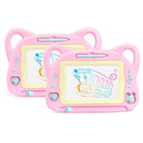 2 PCS Early Childhood Education Color Magnetic Drawing Board Cartoon Graffiti Painting Writing Board, Spec: Cat (Pink)