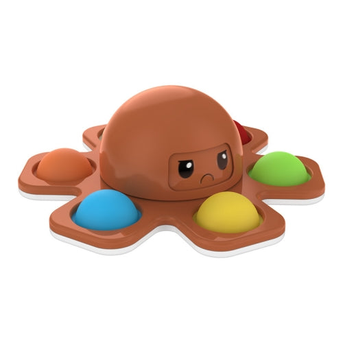 3 PCS Face-Changing Octopus Bubble Top Decompression Toy, Colour: Orange