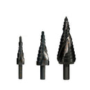 3 In 1 Triangular Shank Spiral Flute Step Drill Bit