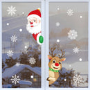 XC008 5 Sets Christmas Window Grille Sticker Santa Claus Elk Glass Window Decoration