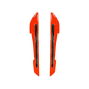 4 Sets Car Reflective Sticker Door Border Anti-Collision Strip Leaf Board Personality Rear View Mirror Warning Sticker(Red)