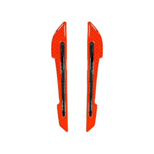 4 Sets Car Reflective Sticker Door Border Anti-Collision Strip Leaf Board Personality Rear View Mirror Warning Sticker(Red)