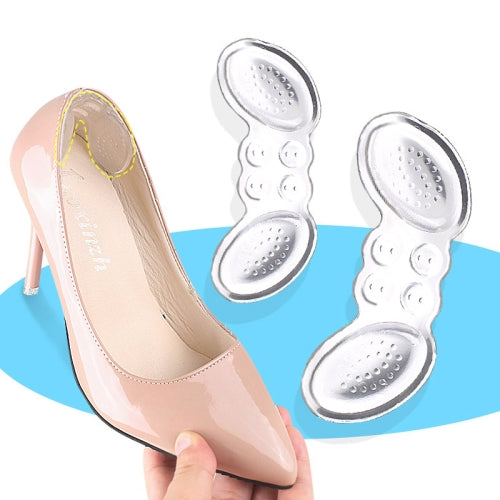 5 Pairs Soft And Abrasion-Resistant GEL Heel Stickers High-Heeled Laces Sticky Invisible Transparent Anti-Drop Heel Stickers(Thin Section-Transparent)