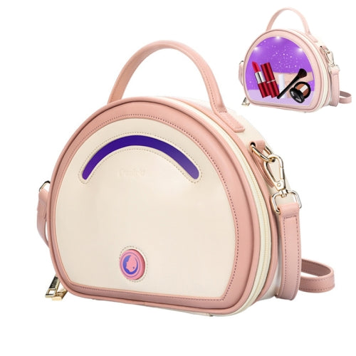 LED Ultraviolet Portable Sterilization Crossbody Bag Compact Travel Home Cosmetics Watch Glasses Underwear Disinfection Bag(Pink)