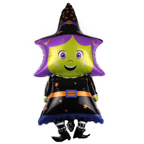 5 PCS Halloween Aluminum Film Balloon Party Decoration,Style: Magic Witch
