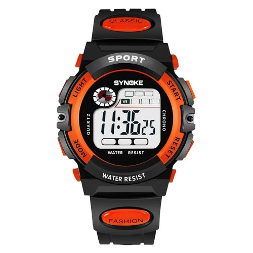 SYNOKE 99269 Children Sports Waterproof Digital Watch, Colour: Large (Orange)