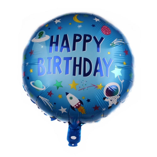 10 PCS Space Aluminum Film Balloon Children Decorate Birthday Party Decoration Balloons,Style: Space Birthday