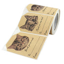 3 PCS Rolled Kraft Paper Thank You Sticker Gift Bag Packaging Cute Sticker, Size: 50x75mm(K-75)