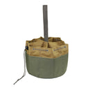 Canvas Cylinder Tool Bag Garden Hardware Tool Bag Portable Drawstring Tool Storage Bag, Specification: 24 x 24 x 18cm(Khaki + Green)