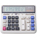 Deli 2135 Computer Keyboard Calculator Big Button Bank Office Finance Accounting Solar Calculator(White)