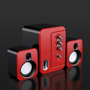 ICE COOREL X11 USB Wired Computer Audio 3D Stereo Surround Low Cannon Speaker(Glaze Red)