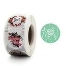 5 PCS Circular Pattern Thanks Floral Sticker Halloween Gift Decoration Sticker, Size: 2.5cm / 1 Inch(Z-02)