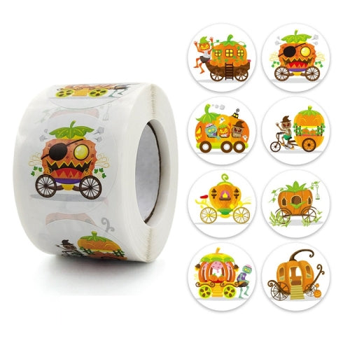 5 PCS Halloween Pumpkin Car Sticker Holiday Gift Craft Decoration Sticker, Size: 3.8cm / 1.5 Inch(K-133)