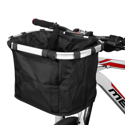 Outdoor Bicycle Front Bag Pet Basket Simple Assembly Foldable Riding Bag(Black)