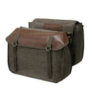 Outdoor Travel Storage Bag Mountain Bike Bicycle Canvas Backpack(Frosted Khaki)