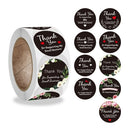10 PCS Round Thank You Sticker Floral Decoration Gift Envelope Sealing Sticker, Size: 2.5cm / 1 Inch(A-194)