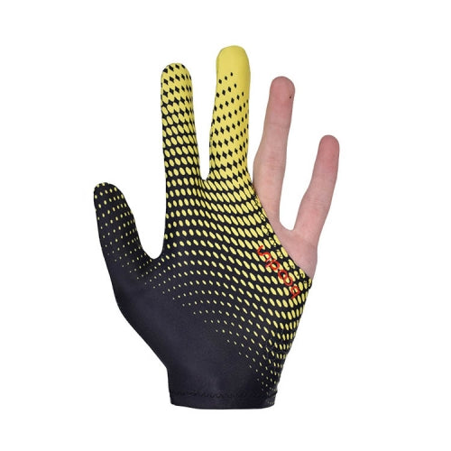 BOODUN M091153 Three Fingered Snooker Gloves High-Elastic Sweat-Absorbent And Wear-Resistant Table Single Gloves, Size: One Size(Black Yellow)