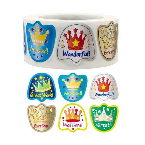 10 PCS Teachers Reward Students With Cartoon Pattern Fun Encouragement Stickers Gift Decoration Label, Size: 25x25mm(A-401)