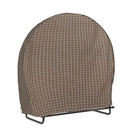 Outdoor Courtyard 210D Oxford Cloth Popsture Round Firewood Stand Waterproof Cover Firewood Shed Cover(Khaki)