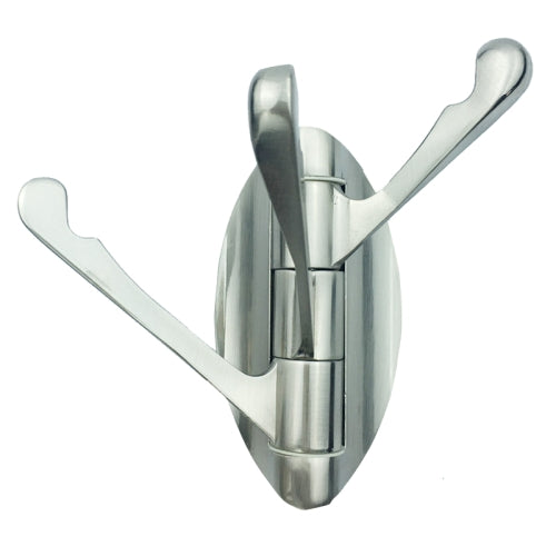 8231 180 Degree Movable Coat Hook Bathroom Hook, Color: Silk Nickel
