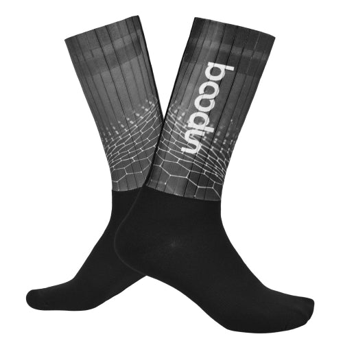 Boodun K211446 Elastic Riding Socks Outdoor Breathable Moisture Absorption Pressure Socks, Size: One Size(Black Gray)