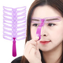 3 Sets Four-generation Eyebrow Card Hand-held Beginner Full Set of Stereo Eyebrow Card Eyebrow Drawing Aid(Purple)