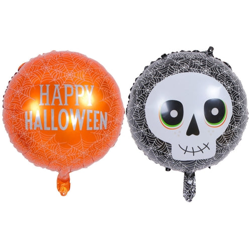20 PCS 18 Inch Halloween Aluminum Decorative Balloon Party Decorative Balloon, Specification: Double-sided Skull Printing