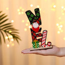 3 PCS Christmas Desktop Decorations Wooden Colored Letters Ornaments, Specification: Sitting Old Man