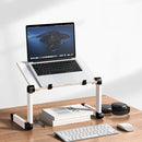 Oatsbasf Folding Computer Desk Laptop Stand Foldable Lifting Heightening Storage Portable Rack,Style: L02 White