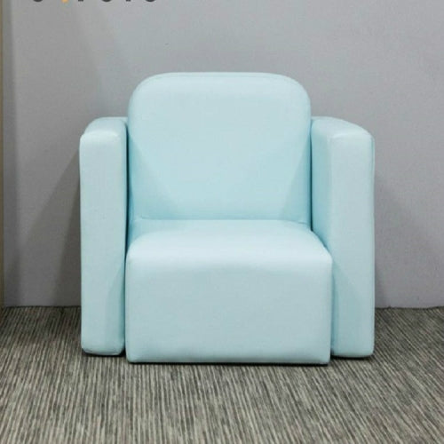 Childre Study Table and Chair Sofa Seat Combination Boy Girl Cute Baby Sofa Chair Children Dining Chair(Blue)