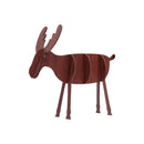 2 PCS Christmas Decorations Wooden DIY Elk Decorations Children Creative Gifts Desktop Decoration, Size:L(Black Walnut)