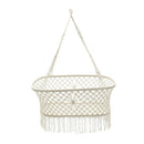 White Cotton Baby Garden Hanging Hammock Baby Cribs Cotton Woven Rope Swing Patio Chair Seat Bedding Baby Care 90*87*57cm