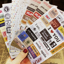 6 PCS / Set Sticker Retro Postmark Handmade Scrapbook Decoration Sticker