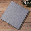 Simple Linen Self-adhesive Film Album Retro Family Large Capacity Handmade Creative Gifts(Gray White Page)