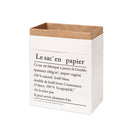 Kraft Paper Bag Gift Bags For Artificial Dried Flowers Vase Home Decorations, Size:30x13x50cm(White French)