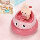 Children Bathroom Electric Rotating Cup Water Spray Bathing Puzzle Water Toy(Pink Rabbit)