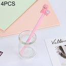 4 PCS Gel Pens Cartoon Creative Alpaca Shape Student Signature Pen(Pink)