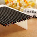 12 PCS Rainbow HB Environmental Pencil Paper Rod Pen(12 PCS Black)