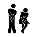5 PCS Removable Man Woman Washroom Door Toilet WC Wall Sticker DIY Decor Home Wallpaper