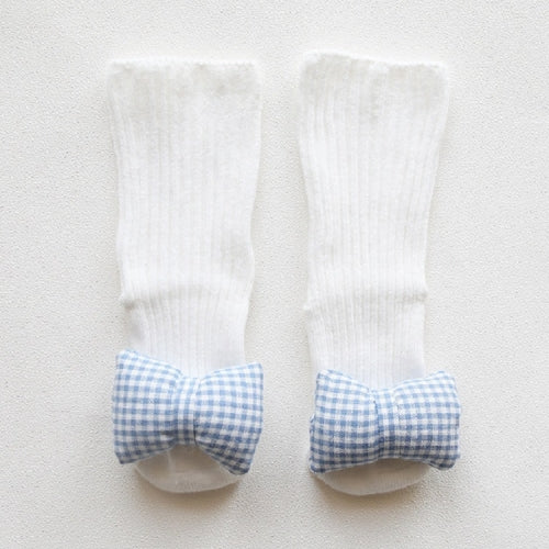 Cartoon Doll Head Baby Floor Socks Dispensing Non-slip Toddler High Knee Socks, Size:XS(Blue)