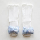 Cartoon Doll Head Baby Floor Socks Dispensing Non-slip Toddler High Knee Socks, Size:M(Blue)