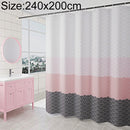 Geometric Shower Curtain Waterproof Bath Bathroom Curtain, Size:With 240 x Height200cm