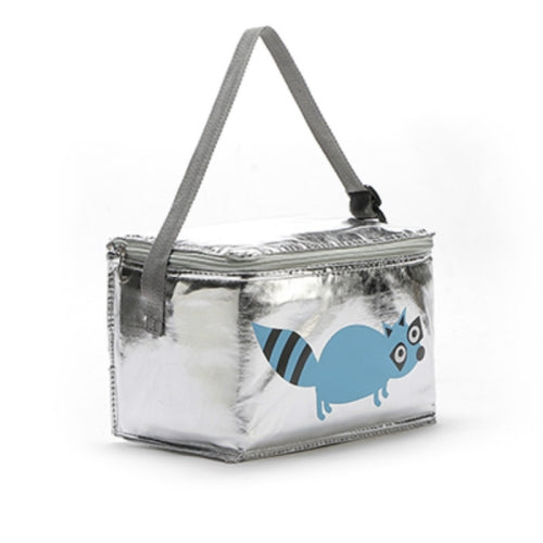 Cartoon Animal Simple Insulated bag Insulated Folding Cooler Bag Small Meal Lunch Picnic Bag(Squirrel)