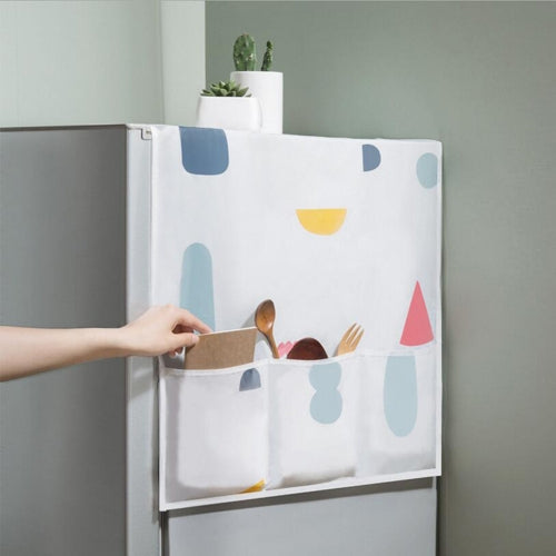 2 PCS H507 Waterproof Refrigerator Covers Anti-dust Microwave Cover With Storage Bag