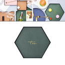 Hexagon PU Leather Wrought Iron Tray Entrance Key Debris Storage Box, Size:L