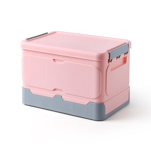 Student Books Sorting Artifact Plastic Folding Car Storage Box, Size:L(Pink)