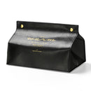 Retro PU Leather Snap-on Drawer Box Home Car Tissue Box(Black)