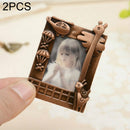 2 PCS Creative Metal Vintage Photo Frame(Fawn)