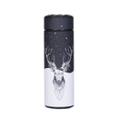Deer Pattern Insulated Thermos Vacuum Bottle Stainless Steel Thermos Cup Thermal bottle with Tea Strainer, Capacity:500ml