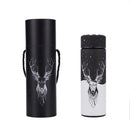 Deer Pattern Insulated Thermos Vacuum Bottle Stainless Steel Thermos Cup Thermal bottle with Tea Strainer, Capacity:350m with Gift box